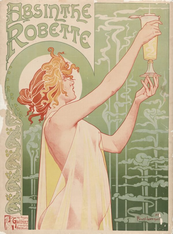 Reklama absyntu autorstwa Henri'ego Privata-Livemonta, 1896 r.